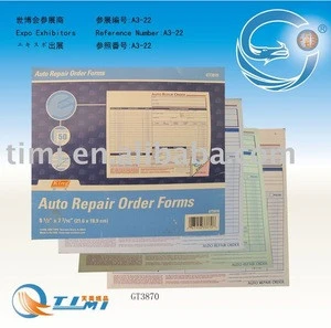 AUTO REPAIR Forms business forms Sales Order Book Job Work Order Book