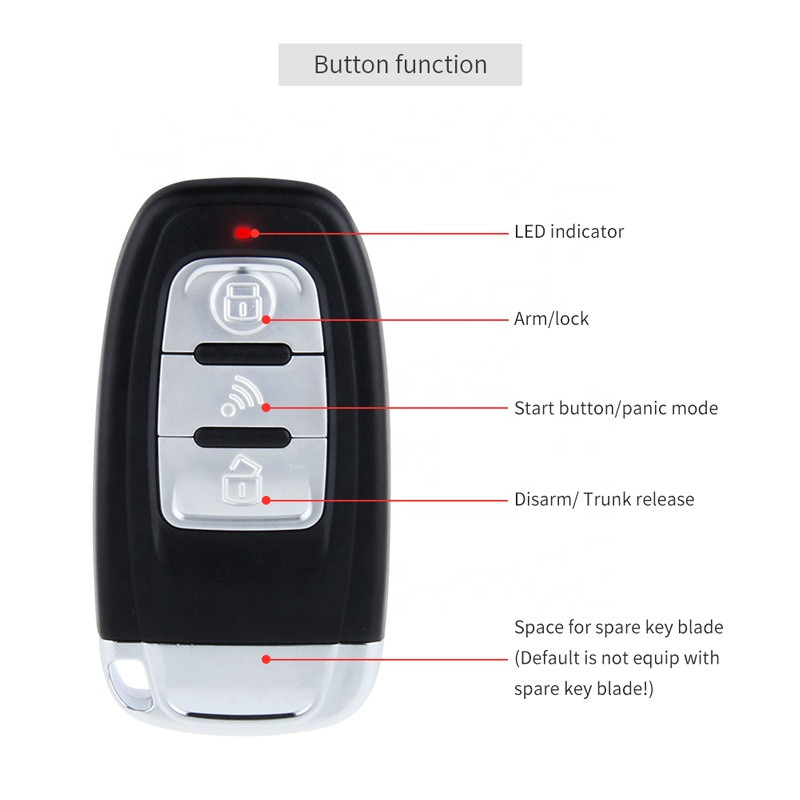 auto smart keyless entry push start button remote engine starter car alarm system
