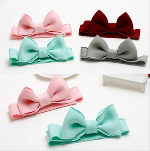 Autumn and winter new childrens bowknot hairband adjustable space cotton hairband with stereo rabbit ear hairband