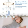 Baby Crib Mobile With Felt Star Moon Wind Chime Baby Bed Decoration Baby Toys Carousel Rattles Bracket Set