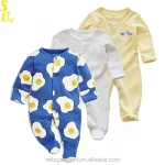 Baby Spring Rompers 100% Organic Cotton Ribbed Newborn Clothes Baby Romper