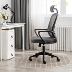 Bank Center Black Mesh Armrest Ergonomic Office Desk Stool Cashier Chair use in Bank