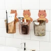 Bathroom storage shelf Punch-free mouthwash cup toothpaste stick holder Cartoon storage toothbrush holder