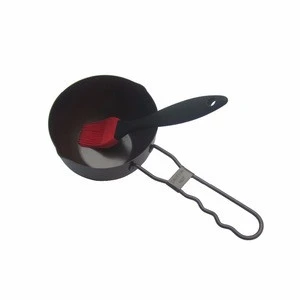 BBQ Accessories Stainless Steel Sauce Bowl and Silicone Basting Brush