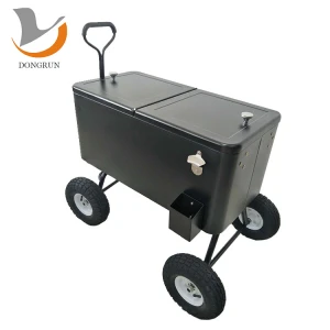 beach cooler cart Cover Rolling Ice Cooler BBQ Wholesale Cooler Box For Golf Cart