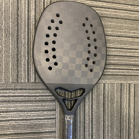 Beach tennis paddle racquet with carbon fiber frame with soft EVA core new model