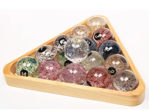Beautiful attractive crystal big size 2-1/4" billiard pool ball set 16pcs/box for sale