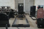 beautiful black tombstone and monument