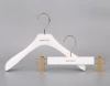Bespoke high quality luxury gold hook white white clothes wood hanger