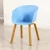 Import Best price modern design household furniture armchair cheap dining chair with metal transfer legs from China