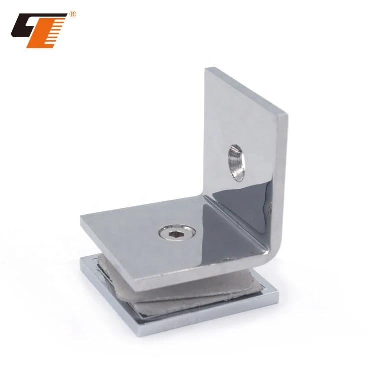 Best selling zinc alloy single bathroom clamp glass shower door hinges glass clip clamp/holder