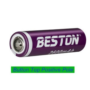 Beston 4 pack Button top 3.7V 2600mAh Rechargeable 18650  lithium battery for LED light, flash light torch.