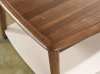 BFP HOME Living Room Walnut Wood Coffee Table Solid Wood Tea Table Long Table Nordic Style