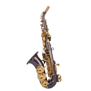 Black Gold Curved Soprano Sax With Case