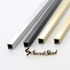 Black Rose Gold Mirror Hairline Stainless Steel 10mm C U L Z Shape Channel For Glass