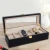 Import Black Wood 6 Slot Watch Box Organizer Display Case With Glass Clear Top from China