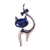 Import Blucome Cute Blue Cat Crystal Women Broach Hijab Pin Gun Black Plated Animal Collar Clip Brooches from China