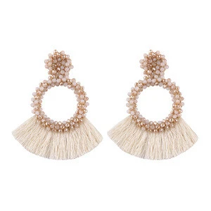 Boho bead fringe tassel earrings new earrings 2018