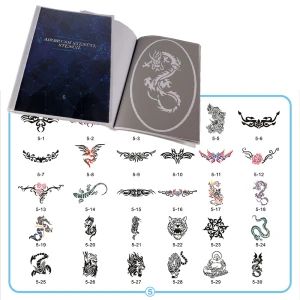 Book 5 Simple operation high quality temporary airbrush tattoo stencil paper