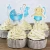 Import Boy Blue Girl Pink Baby Shower Gender Reveal Theme Happy Birthday Cake Topper PQ319 from China