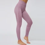 breathable quick-drying high waist gym running training yoga pants Side stripes women's sports leggings