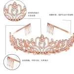 Bride to Be Crown Tiara and Bride to Be Sash Crystal Rhinestone Tiara Headband for Wedding Bridal Shower Birthday