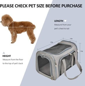 BSCI Factory Wholesale Travel Dogs Carry Storage Case Airline Approved Pet carrier Bag