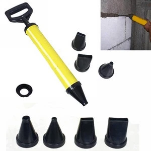 cement mortar grout caulking gun with 4pcs round flat nozzle mouth