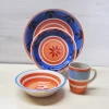 Ceramic 4-Piece Kitchen Dinnerware Set Plates Bowl mug  ,hand -painted ceramic Tableware Set