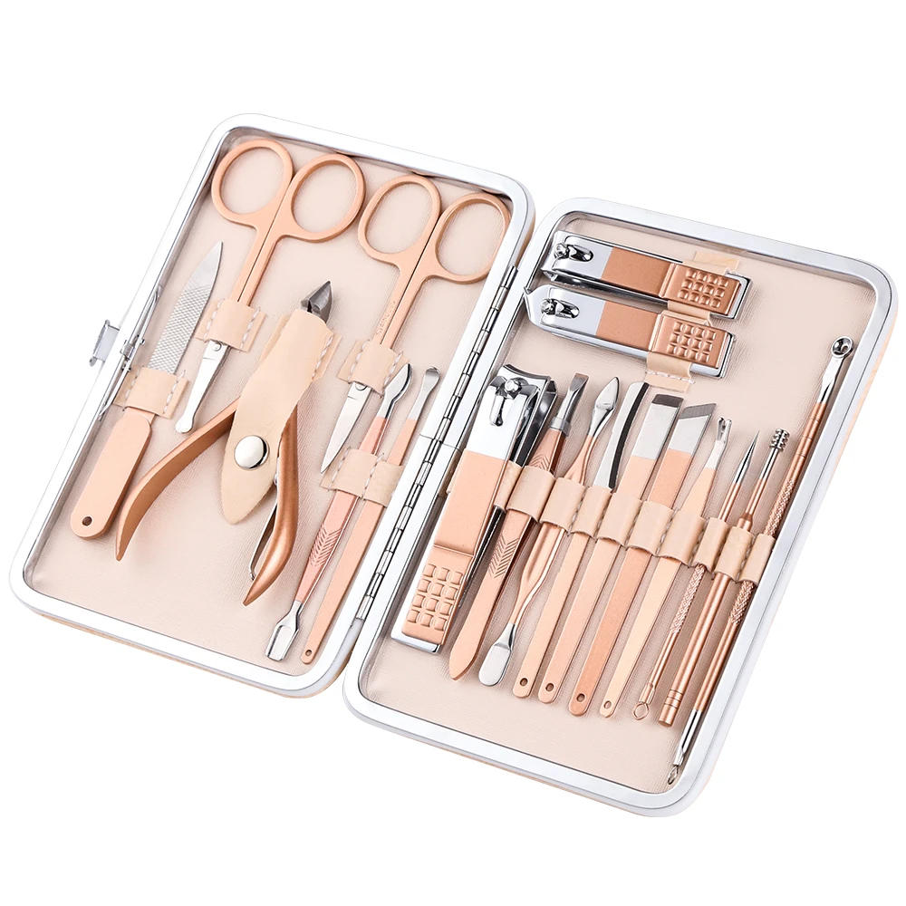 CHA18 Professional Manicure Set Pedicure Knife Toe Nail Clipper Cuticle Dead Skin Remover Kit Stainless Steel Feet Care Tool Set