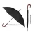 Import Cheap black windproof auto open curved handle straight golf umbrella sombrilla ombrello from China