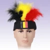 Cheap custom design nylon headband with feather for promotion
