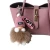 Import Cheap pink natural fox fur ball keychains with fur ball from China