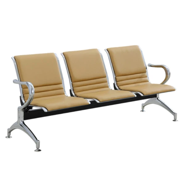 Cheap Price Cold-Rolled Steel  Airport Waiting Chair Public Seating Station Bank Hospital Clinic Chair full leather pad