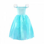 Children Snowflake Party Gown Snow Queen Dress Up Kids Birthday Halloween Clothes with Cloak Girls Elsa Princess Costume