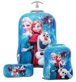 children's rolling suitcase travel bags trolley school bag set