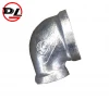 China malleable iron 90 degree reducing elbow for different diameter pipe fittings