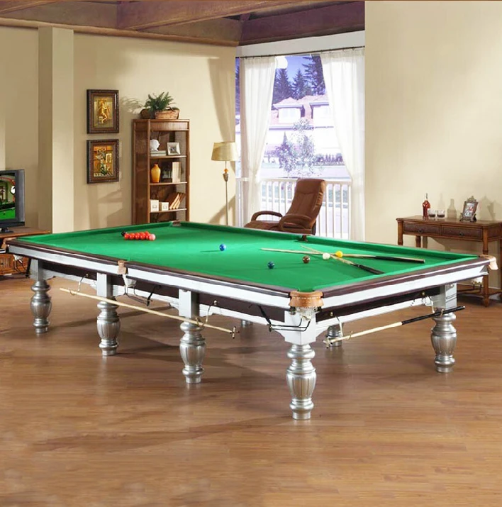 China manufacture 100% natural slate solid wood English snooker table