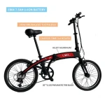 China Manufacturer Electric Bike 20inch 500w Portable Electric Bicycle 7 Speed Electric Bike