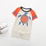 China Products Newborn Animal Printed Short Sleeve Summer Baby Romper