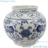 Chinese Blue and White Porcelain Twisted Flower Old Style Ceramic Home Garden Flower Pot