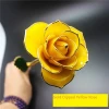 Christmas Craft Real Rose Dipped in 24k Gold Yellow Artificial Rose Flower Promotional Gift Items