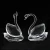 CJ-Elegant  Clear Transparent Valentine Anniversary Day Gifts Crystal Swan Carving Craft