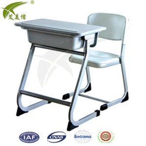 Classroom metal writing desk/steel furniture school/university desk chair