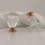 Import Clear 40mm Rose gold base Crystal Glass Door Knobs Handle Drawer Kitchen + Screw Set/Wholesale Cabinet Cupboard Door Handles from China