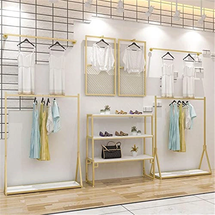 Clothes Rack Display Clothing Store Garments Display Shelf Clothing Store