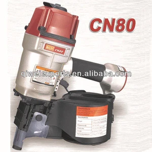 CN80 Big Load Capacity Pneumatic Nail Gun for Coil Nails Length 50-83mm