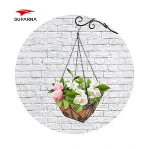Coconut Fiber Square Flower Hanging Basket Decorative Basket 12 Inches