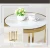Import Coffee Table  Glass Marble Modern Simple Top Metal Golden Style Time Living Packing Room from China