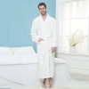 Comfortable 100% Cotton White Terry Cloth Shawl Collar Bathrobes Hotels Embroidery Bath Robe